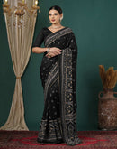 Black Silk Printed Saree