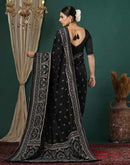 Black Silk Printed Saree