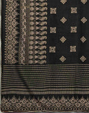 Black Silk Foil Printed Saree