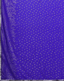 Blue Georgette Foil Printed Saree
