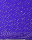 Blue Georgette Foil Printed Saree