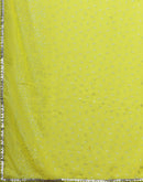 Lime Green Georgette Foil Printed Saree