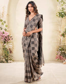 Mauve Silk Woven Saree