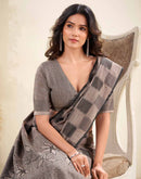 Mauve Silk Woven Saree