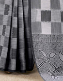 Grey Silk Woven Saree