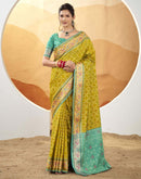 Green Silk Woven Patola Saree