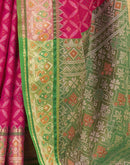 Rani Pink Silk Woven Patola Saree
