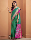 Teal Green Silk Woven Patola Saree