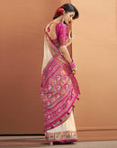 Beige Silk Woven Patola Saree