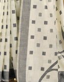 Off White Silk Woven Saree