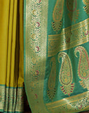 Mehandi Green Silk Woven Saree