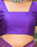 Purple Silk Woven Saree