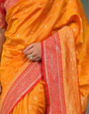 Yellow Silk Woven Banarasi Saree