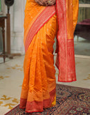 Yellow Silk Woven Banarasi Saree