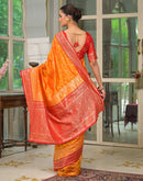 Yellow Silk Woven Banarasi Saree