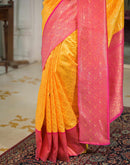 Yellow Silk Woven Kanjivaram Saree