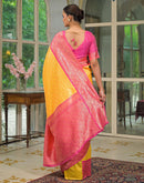 Yellow Silk Woven Kanjivaram Saree