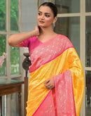Yellow Silk Woven Kanjivaram Saree