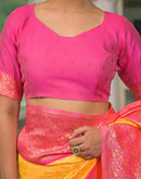 Yellow Silk Woven Kanjivaram Saree