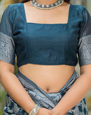 Blue Silk Woven Saree