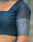 Blue Silk Woven Saree