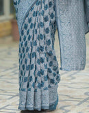 Blue Silk Woven Saree
