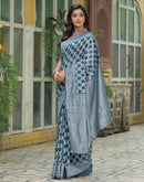 Blue Silk Woven Saree