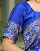 Blue Silk Woven Banarasi Saree