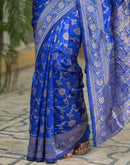 Blue Silk Woven Banarasi Saree