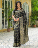 Black Silk Woven Banarasi Saree