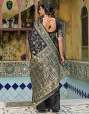Black Silk Woven Banarasi Saree