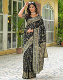 Black Silk Woven Banarasi Saree