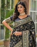 Black Silk Woven Banarasi Saree