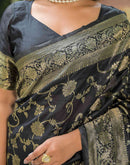 Black Silk Woven Banarasi Saree