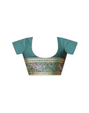 Bottle Green Silk Woven Banarasi Saree