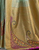 Mint Green Silk Woven Banarasi Saree