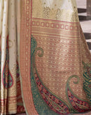 Off White Silk Woven Banarasi Saree