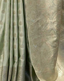 Light Pista Green Silk Woven Banarasi Saree