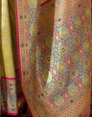 Yellow Tissue Silk Woven Banarasi Saree
