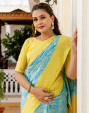 Sky Blue Silk Woven Banarasi Saree
