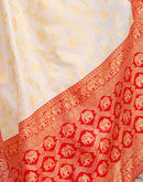 Off White Silk Woven Banarasi Saree