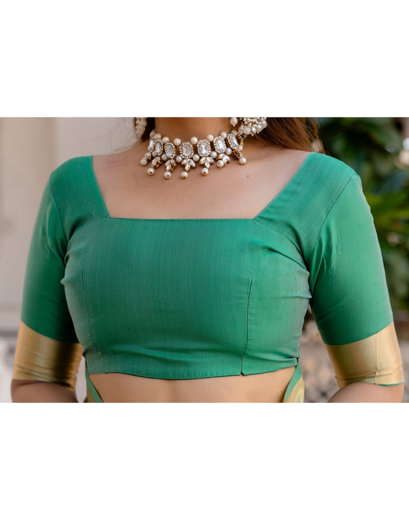 Yellow Silk Woven Saree