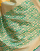 Yellow Silk Woven Saree