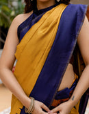 Mustard Yellow Silk Woven Saree