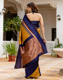 Mustard Yellow Silk Woven Saree