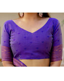 Beige Silk Woven Banarasi Saree