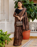 Black Silk Woven Kanjivaram Saree
