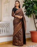Black Silk Woven Kanjivaram Saree