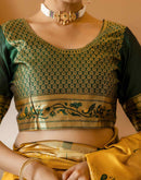 Mustard Yellow Silk Woven Paithani Saree