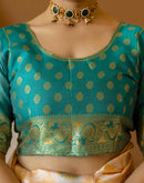 Off White Silk Woven Patola Saree